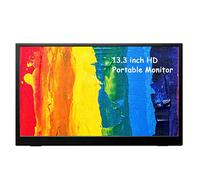 VBESTLIFE Monitor para Juegos, 1920x1080 (16: 9) LED 300cd / M2 HDR Monitor Portátil de Pantalla Más Suave con Interfaz HDMI Y Funda Magnética de Piel Sintética para Portátil PS3, Etc.(13,3 Pulgadas)