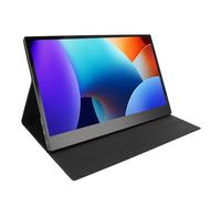 VBESTLIFE Monitor Portátil, 15,6 Pulgadas 1080P 16:9, Pantalla de Computadora HDMI, Monitor de Juegos con Pantalla Táctil IPS con Cubierta Inteligente, para Computadora Portátil, PC,