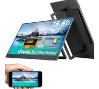 VBESTLIFE Monitor Portátil de 15,6 Pulgadas, Pantalla 1080P FHD con WiFi de Doble Banda 2.4G 5G USB C Mini HDMI, Brillo de 300cd m² 95 NTSC HDR, para PC Portátil