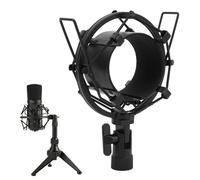 VBESTLIFE Montaje de Choque de Micrófono, Soporte de Clip de Micrófono de Aleación de Aluminio con Inserto de Almohadilla y Adaptador de 5/8 a 3/8, para Micrófonos de Condensador de