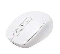 VBESTLIFE Mouse Inalámbrico, Mouse de Juegos Bluetooth Silencioso Recargable con Conexión 2.4G y Bluetooth, 800-1600 Ppi Ajustable (White)