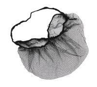 VBESTLIFE Nets de Barba Desechables, 100 Piezas de Nylon Negro con Bandas Elásticas y Diseño Transpirable, Coberturas de Cobertura Completa para Servicios de Alimentos y Laboratorios