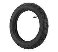 VBESTLIFE Neumático de Bicicleta Eléctrica, 12 1/2x2 1/4 (57-203) Neumático de Goma y Juego de Tubos Internos con Vástago de Válvula en ángulo para Bicicleta Eléctrica - Negro