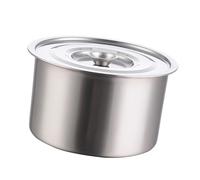 VBESTLIFE Olla de Acero Inoxidable con Tapa, Olla de Sopa Multifuncional para Condimentar Huevos, Cacerola Resistente a Altas Temperaturas para Cocinar en la Cocina, de Especias de Capacidad (16cm)