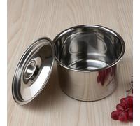 VBESTLIFE Olla de Acero Inoxidable con Tapa, Olla de Sopa Multifuncional para Condimentar Huevos, Resistente a Altas Temperaturas, de Fácil Limpieza para Cocinar en la Cocina (22cm)