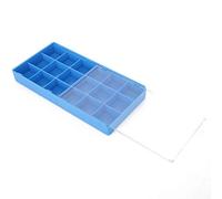 VBESTLIFE Organizador de Caja de Almacenamiento de Piezas de Reloj de Plástico de Calidad, Accesorio Práctico y Ligero, 8 Rejillas para Herramientas de Reparación de Relojes, Color Azul (8 cavidades)