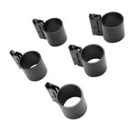 VBESTLIFE Organizador de Herramientas E Track Resistente, 5 Piezas, Perchas de Tubo Circulares para Rastrillos, Palas, Escobas, Soportes de Herramientas de Acero de 600 Libras para