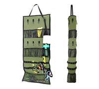 VBESTLIFE Organizador para Colgar en Camping, Organizador de Tienda de Campaña para Interior con Correas de Almacenamiento para Camping, Bolsillos de Malla y Ganchos para Colgar para