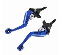 VBESTLIFE Palanca de Freno de Disco Doble, Palanca de Freno de Scooter de Motocicleta de Aluminio CNC con Mejora de Rendimiento Ajustable, par para GY6 XMAX 400 de Menos de 150, Aleación Negra (BLUE)