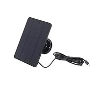 VBESTLIFE Panel Solar de 4 W, Cargador de Batería Micro USB para Cámara de Seguridad, Cargador Solar Monocristalino de 5 V 800 MA para Luces Exteriores Bomba de Ventilador, Panel ABS Compacto para