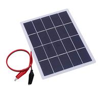 VBESTLIFE Panel Solar Mini de 3W 5V, Portátil de Silicio Policristalino para Bricolaje, Cargador de Batería, 170x130 Mm