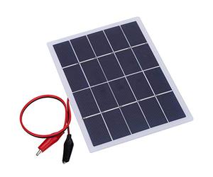 VBESTLIFE Panel Solar Mini de 3W 5V, Portátil de Silicio Policristalino para Bricolaje, Cargador de Batería, 170x130 Mm