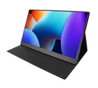 VBESTLIFE Pantalla de Visualización Portátil, 15,6 Pulgadas 1080P USB C, Monitor de Juegos con Pantalla de Computadora HDMI con Cubierta de PU, para Consola de Juegos de Teléfono, PC