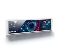 VBESTLIFE Pantalla Secundaria de Computadora de 9,2 Pulgadas, Monitor de Temperatura CPU GPU con Carcasa, Pantalla LCD FHD 1920x462 para Carcasa de Computadora (White)