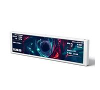 VBESTLIFE Pantalla Secundaria de Computadora de 9,2 Pulgadas, Pantalla de Panel de Sensor FHD 1920x462 con Temas de Vídeo Dinámicos para Monitoreo de Temperatura de CPU GPU (White)
