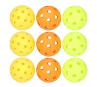 Vbestlife Paquete de 9 40/26 Agujeros Pelotas de pl¨¢Stico para pr¨¢ctica de b¨¦isbol Pelotas de Pickleball Pelotas de pepinillo de PE para pr¨¢ctica en Interiores y Exteriores con Colores Brillantes