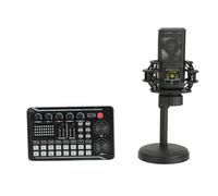 VBESTLIFE Paquete de Equipos de Podcast Mezclador de Audio, Estudio de Producción de Podcasts con Micrófono Cardioide para Transmisión en, Grabación de Podcasts, PC, Teléfono