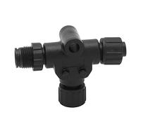 VBESTLIFE para Conector NMEA 2000 T 3 Puertos 5 Pines M12 Rosca IP67 a Prueba de Agua para Redes, Amplia Aplicación, Función Principal