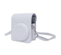 VBESTLIFE Para Funda de Cámara Mini 13, Funda Protectora Vintage Retro de Cuero PU con Cubierta Superior Extraíble y Correa de Hombro Ajustable (White)