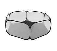 VBESTLIFE Parque Infantil Plegable para Animales Pequeños con Construcción Robusta, Media Tela para un Ambiente Seguro y Transpirable, Acceso Conveniente para Madres de Mascotas, Aprox. 37x61x120cm