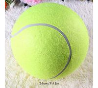VBESTLIFE Pelota de Tenis Gigante de 24 Cm, Juguete para Masticar Mascotas, Juguete Inflable de Goma de Gran Tamaño para Perros para Buscar Razas Grandes, Pelota Gruesa Resistente para Ejercicio Al