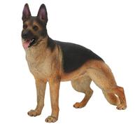 VBESTLIFE Perro de Peluche Realista, Modelo de Simulación de Perro Pastor Alemán, Adornos, Decoración de Escritorio, Juguete para Niños