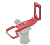 VBESTLIFE Placa de liberación rápida de 1/4 '' L, asa de la cámara, Soporte QR, trípode, Soporte de Cabeza esférica para RP (Rojo)