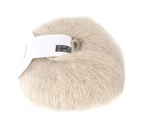 VBESTLIFE Popular Hilo de Lana Larga Suave Mohair Pashm Angora para Proyectos de Tejido Antiencogimiento, Material Suave y Noble, Conveniente y Duradero, Adecuado para Bufandas Chales (17 beige)