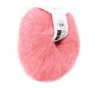 VBESTLIFE Popular Hilo de Lana Larga Suave Mohair Pashm Angora para Proyectos de Tejido Antiencogimiento, Material Suave y Noble, Conveniente y Duradero, Adecuado para Bufandas Chales (32 carne en