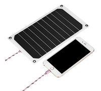 VBESTLIFE Portable 10W IP64 Panel Solar Exterior Cargador de energía móvil 5V Salida USB, para Viajes, Deportes, Senderismo, Camping, Playa y Otras Actividades al Aire Libre