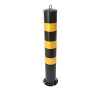 VBESTLIFE Poste de Bolardo de Seguridad, Poste de Barrera de Estacionamiento de 29,5 Pulgadas de con Tubo de Acero Laminado en Frío de 3 Pulgadas de Diámetro, Bolardo de Acero para Tráfico en la