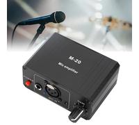 VBESTLIFE Preamplificador de Micrófono, Aleación de Aluminio 1000 MAh Enchufe de Doble Propósito Micrófono de Condensador de 48 V Amplificador de Micrófono, con Cable de Sonido, para