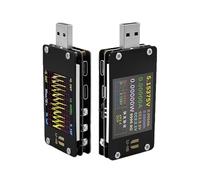 VBESTLIFE Probador USB, Detector de Potencia de Corriente de Voltaje de 6,5 A, Multímetro USB con Pantalla LCD de 1,77 Pulgadas, para Pruebas de Protocolos de Carga Rápida PD2.0 PD3.0