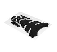 VBESTLIFE Protector de Almohadilla Adhesiva para Tanque de y Gasolina de Motocicleta 3D, Decoración de PVC Suave Ultrapegajoso, Apto para, (borde plateado negro)