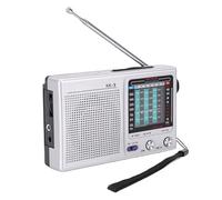 VBESTLIFE Radio Am/FM Corta, Radio Portátil de Bolsillo Multibanda Am/FM con Alimentación por Pilas y Conector para Auriculares de 3,5 Mm, Ideal para Caminar, Viajar y Hacer Senderismo. (Silver)