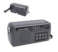 VBESTLIFE Radio Am FM SW, Altavoz Bluetooth Portátil con Linterna Manivela Solar Carga Reproductor de MP3 para Emergencias en Interiores y Exteriores, Batería de 5 W 1200 MAh
