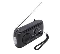 VBESTLIFE Radio de Emergencia con Manivela, Am FM NOAA Radio de Emergencia con Manivela Solar con Linterna de 3 LED, Función SOS para Exteriores, Camping