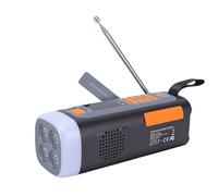 VBESTLIFE Radio de Emergencia con Manivela, Am FM SW Radio de Emergencia con Manivela Solar con Linterna, Bluetooth, Función SOS para Exteriores, Camping