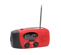 VBESTLIFE Radio de Manivela de Emergencia con Linterna LED, Radio Meteorológica Portátil Am FM NOAA WB con Cargador de Teléfono con Batería Externa de 2000 MAh, Carga USB y Energía Solar