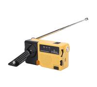 VBESTLIFE Radio de Manivela de Emergencia con Linterna LED, Radio Meteorológica Portátil Am FM WB, Carga USB y Energía Solar para Camping, Emergencia