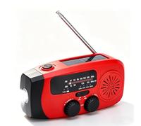 VBESTLIFE Radio de Manivela Multifunción, Radio de Emergencia Solar Am FM con Batería de 2000 MAh, Linterna LED, Alarma SOS, para Acampar, Senderismo, Viajes, Actividades Al Aire Libre