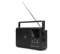 VBESTLIFE Radio FM Dab Portátil con Altavoz Bluetooth, Mini Radio Recargable con Pantalla LED y Conector para Auriculares, Tamaño de Bolsillo con Dispositivo de Mano (Enchufe Europeo 220V)