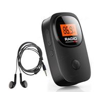 VBESTLIFE Radio FM Portátil, Sintonización Digital, Pantalla LCD, Radio de Sonido Estéreo, para Gimnasio, Correr, Caminar, Ciclismo, Viajes, Emergencia