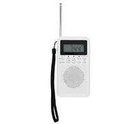 VBESTLIFE Radio Portable Am FM WB, Mini Radio con Puerto de Auriculares, Pantalla LCD con Batería de Ajuste Digital para Trotar para Caminar