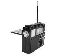 VBESTLIFE Radio Portátil Am/FM/SW, Bluetooth Recargable con Panel Solar, USB, Linterna, Reproducción de Tarjeta de Memoria para Personas Mayores en Acampadas y emergencias.