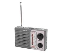 VBESTLIFE Radio Portátil Am FM SW, Radio de Corta Recargable por Bluetooth USB con AUX, Soporte para Tarjeta de Memoria, Batería de 1200mAh y Perillas Grandes