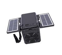 VBESTLIFE Radio Solar con Altavoz Bluetooth, USB y Reproducción de Tarjeta de Memoria Pequeña, Radio FM, Batería Recargable Incorporada para Uso en Exteriores