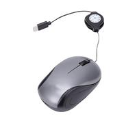 VBESTLIFE Ratón con Cable USB y Cable Retráctil para Viajes