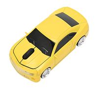 VBESTLIFE Ratón con Forma de Coche, Ratón Inalámbrico 1600DPI 2,4 GHz, Ratón Inalámbrico óptico Ergonómico con Receptor USB para PC, Portátil, Ordenador Portátil (Amarillo)