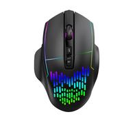 VBESTLIFE Ratón Gaming Inalámbrico RGB para Juegos de PC Portátil, con 7 Botones Silenciosos, Batería de 500mAh, Larga Duración, Iluminación RGB, Modos 2.4G/BT